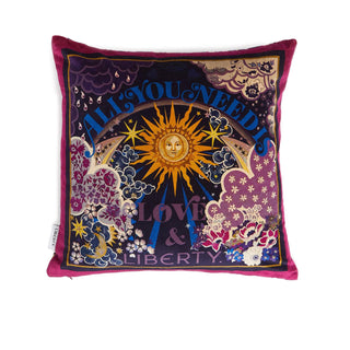 Cuscino in Velluto "All You Need is Love" Viola - Liberty London