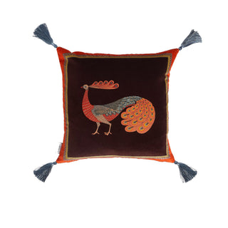 Cuscino Quadrato Peacock Garden Rosso - Liberty London
