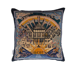 Cuscino quadrato in Velluto "The Power of Love" Blue - Liberty London